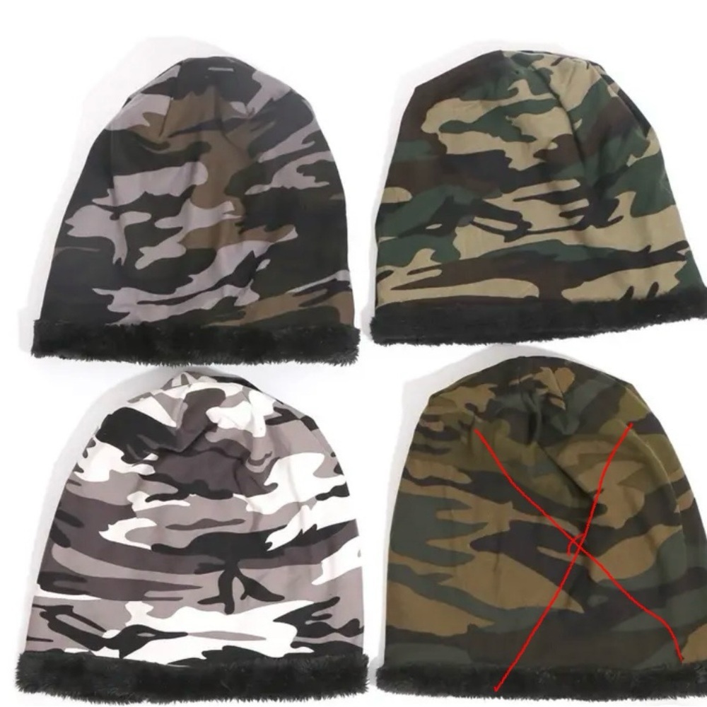☑️☑️☑️3 for 12$☑️☑️☑️Camo Beanie-3 Colors Available